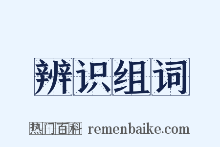 辨识组词是什么意思的图片